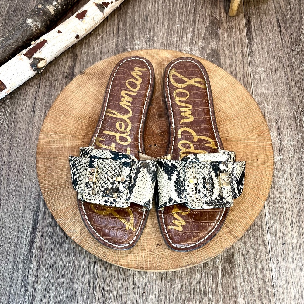 NWOB Sam Edelman | Granada Faux Beach Multi Snake Print Slides Size 9